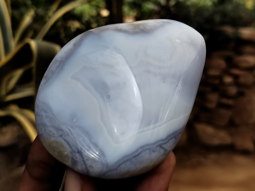 Polished Blue Lace Agate Geodes x 12 From Nsanje, Malawi - Toprock Gemstones and Minerals 
