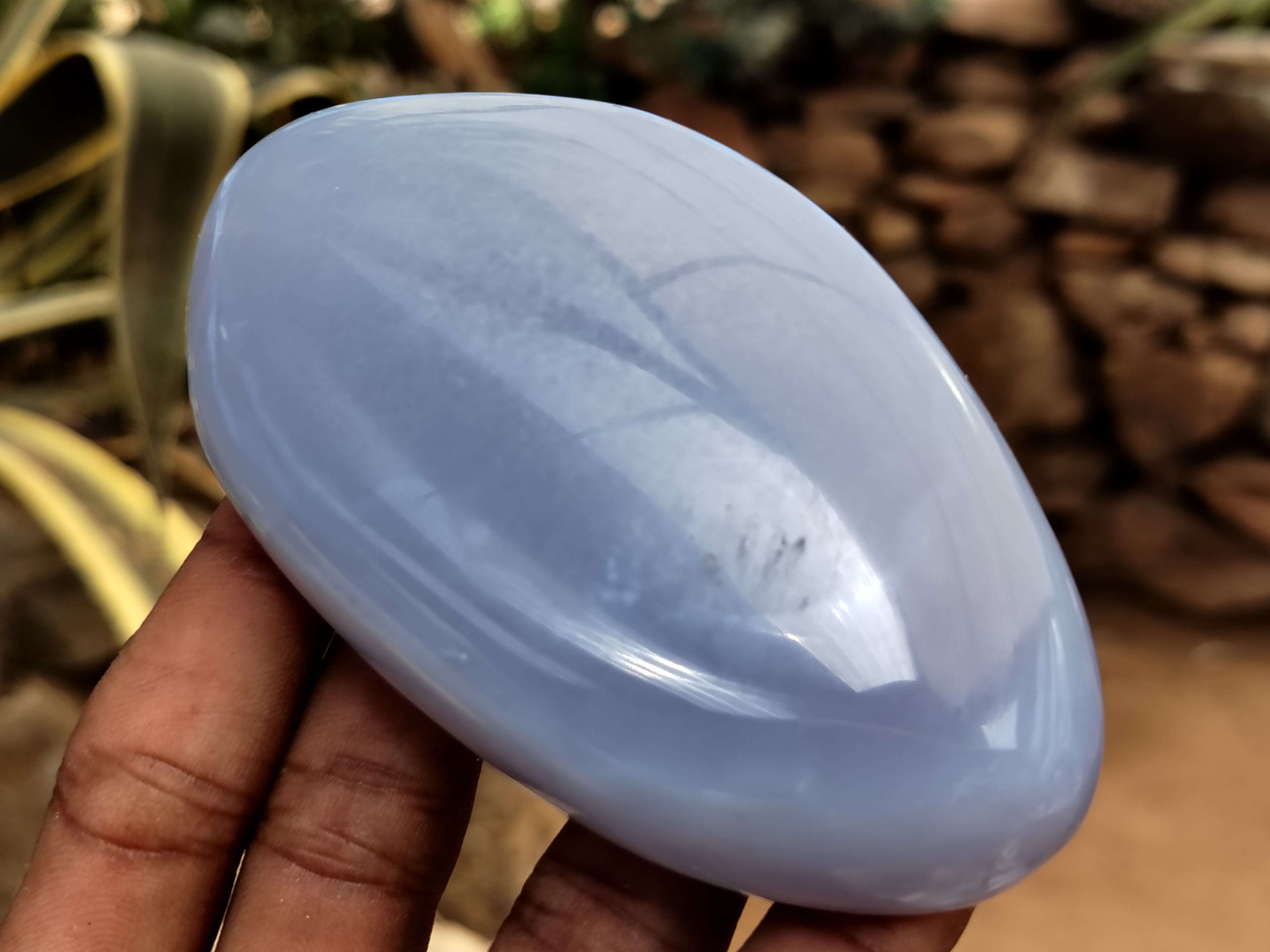 Polished Blue Lace Agate Geodes x 12 From Nsanje, Malawi - Toprock Gemstones and Minerals 