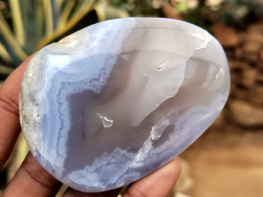 Polished Blue Lace Agate Geodes x 12 From Nsanje, Malawi - Toprock Gemstones and Minerals 