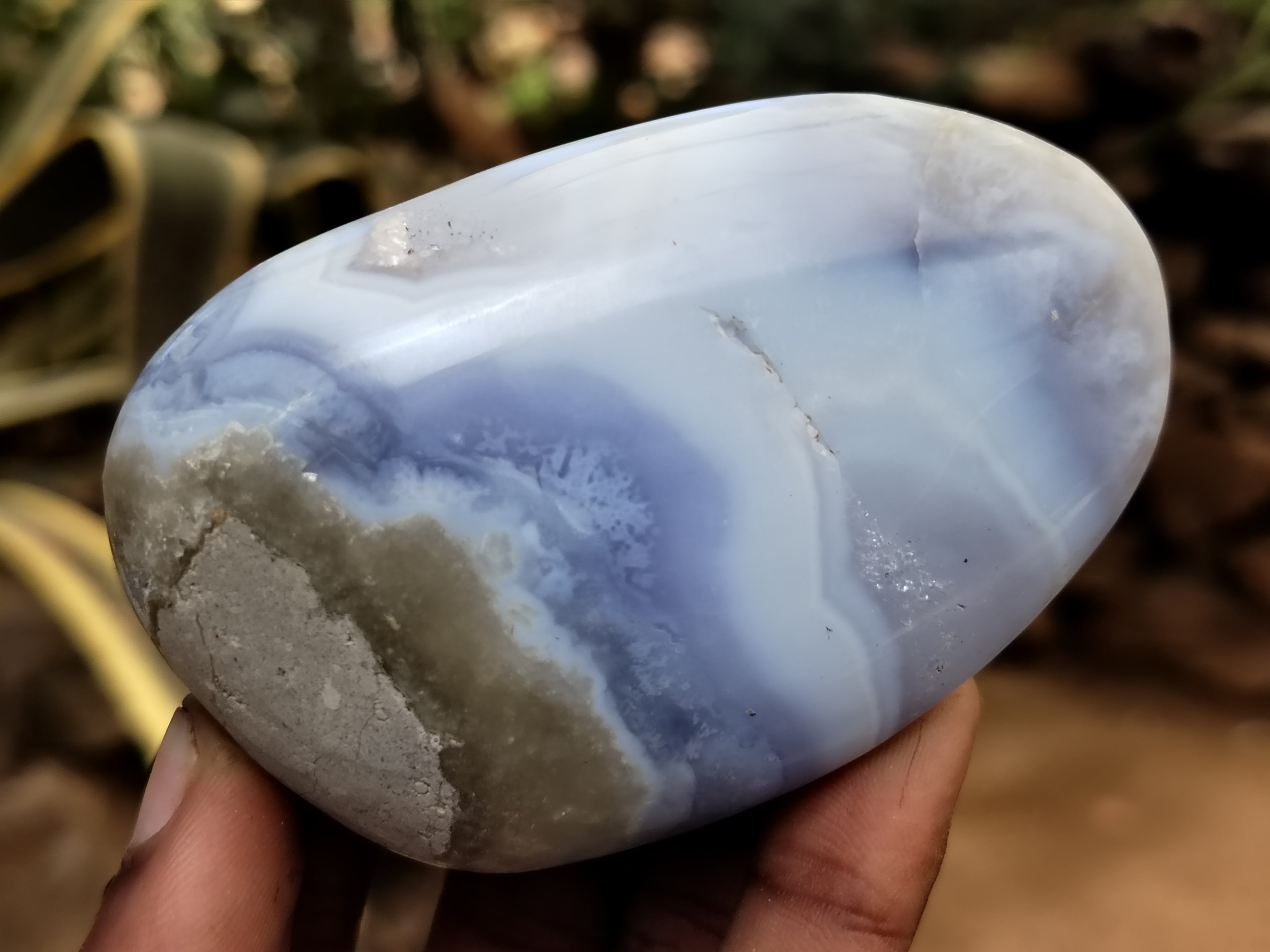 Polished Blue Lace Agate Geodes x 12 From Nsanje, Malawi - Toprock Gemstones and Minerals 
