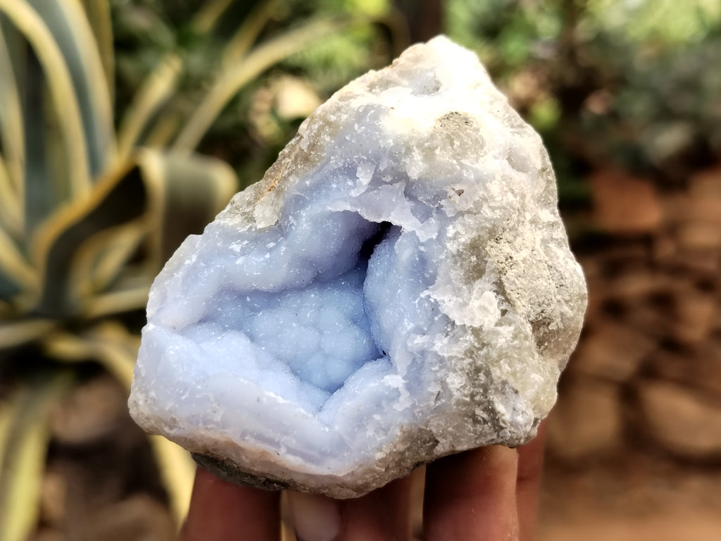 Natural Blue Lace Agate Geode Specimens x 12 From Nsanje, Malawi - Toprock Gemstones and Minerals 
