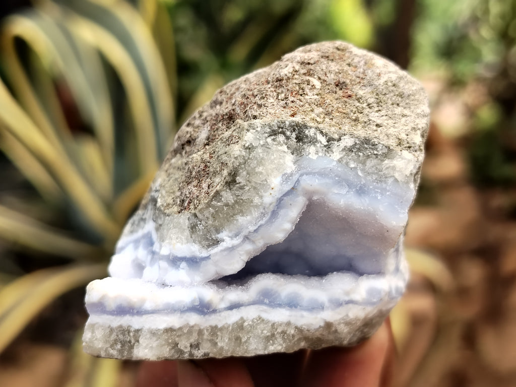 Natural Blue Lace Agate Geode Specimens x 12 From Nsanje, Malawi - Toprock Gemstones and Minerals 