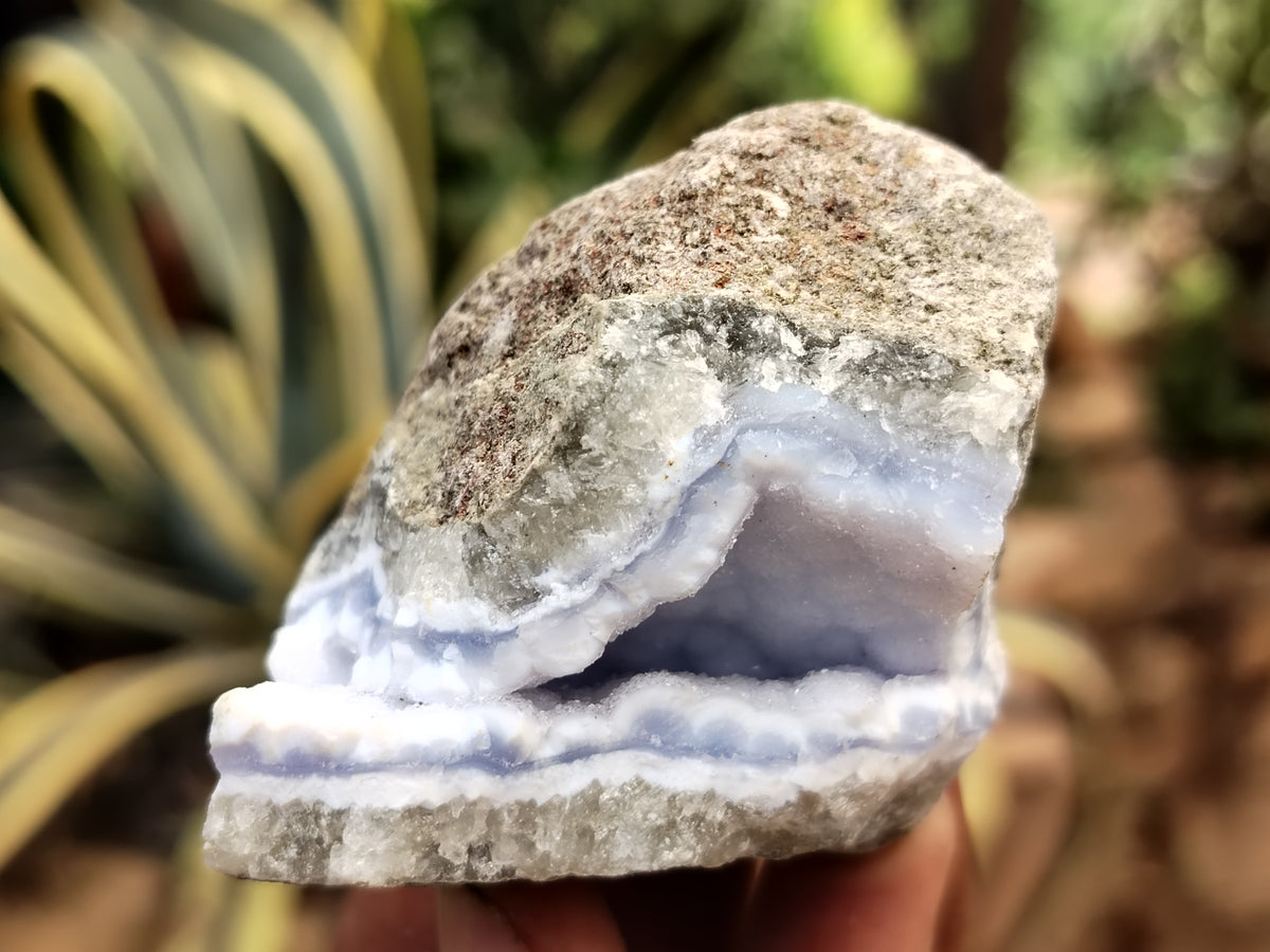 Natural Blue Lace Agate Geode Specimens x 12 From Nsanje, Malawi - Toprock Gemstones and Minerals 