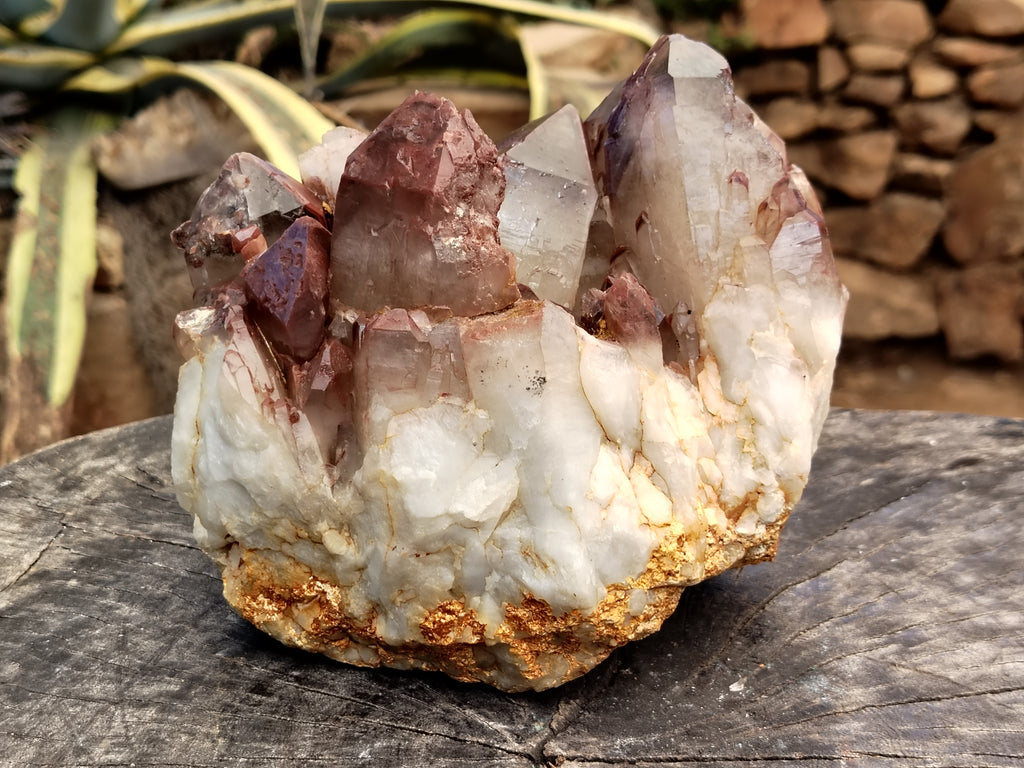 Natural Red Hematoid Quartz Cluster x 1 From Karoi, Zimbabwe - Toprock Gemstones and Minerals 