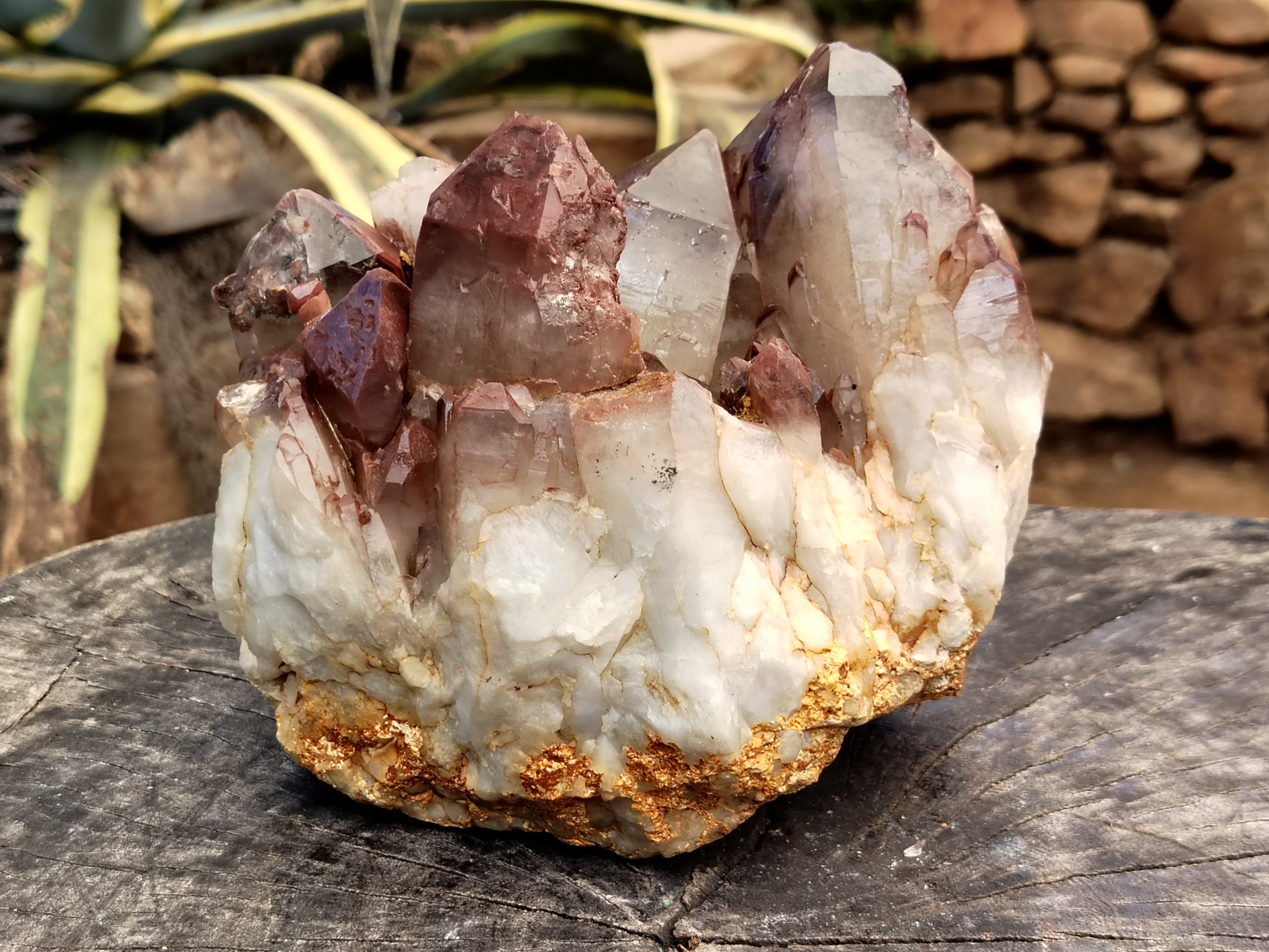Natural Red Hematoid Quartz Cluster x 1 From Karoi, Zimbabwe - Toprock Gemstones and Minerals 