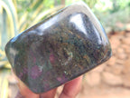 Polished Ruby Corundum In Chrome Verdite Standing Free Forms x 3 From Zimbabwe - Toprock Gemstones and Minerals 