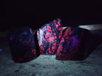 Polished Ruby Corundum In Chrome Verdite Standing Free Forms x 3 From Zimbabwe - Toprock Gemstones and Minerals 