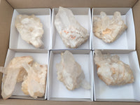 Natural Clear Quartz Clusters x 7 from Madagascar - Toprock Gemstones and Minerals 