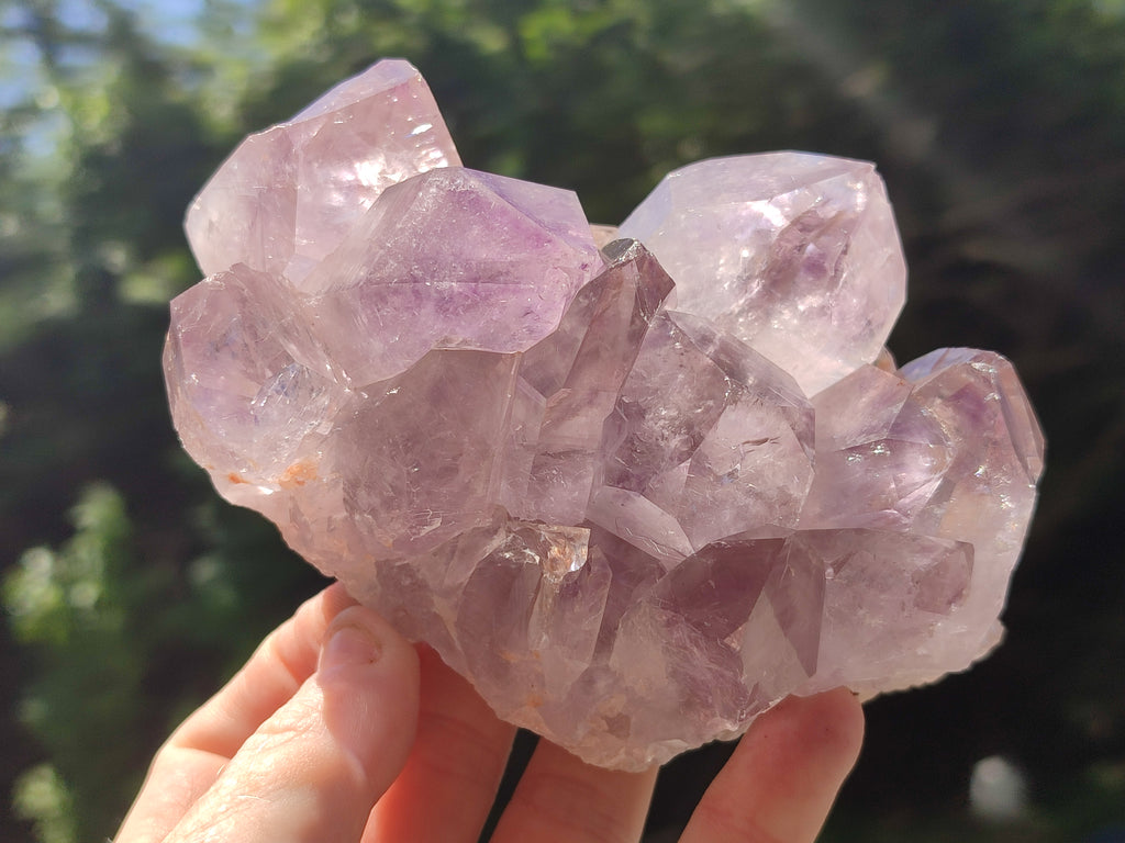Natural Jacaranda Amethyst Quartz Clusters x 3 From Mumbwa, Zambia - Toprock Gemstones and Minerals 