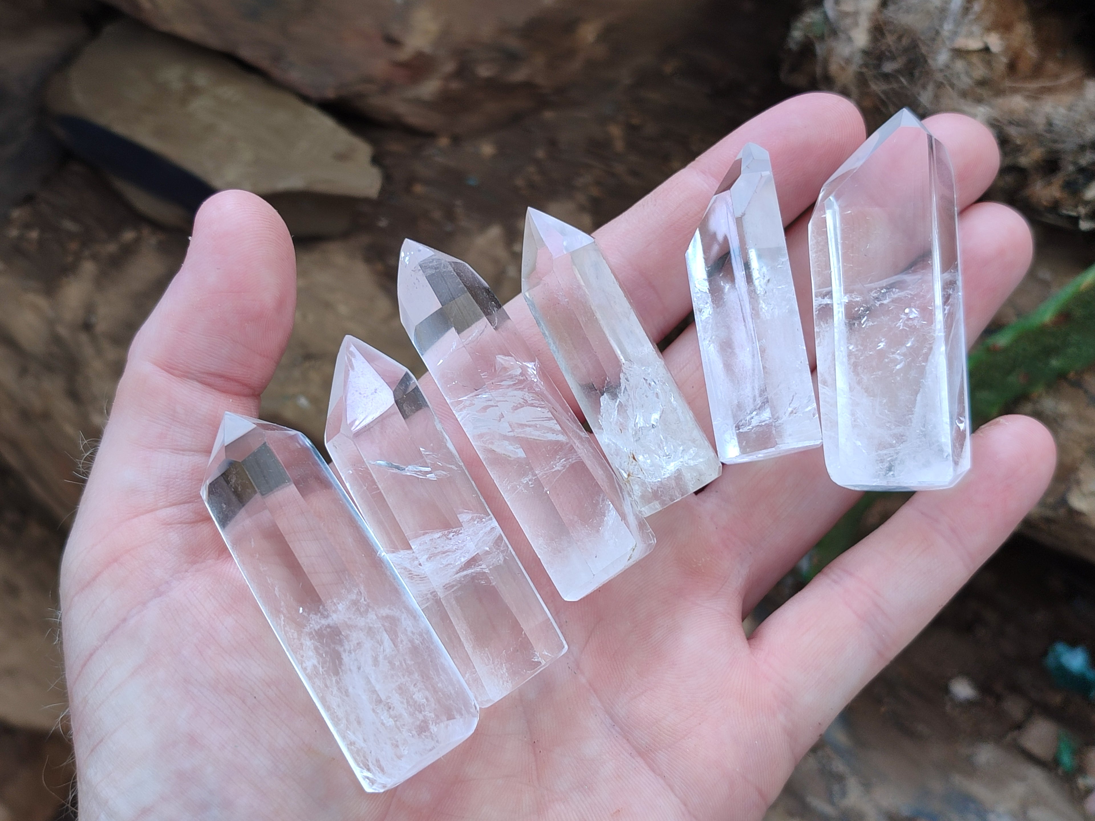 Polished Smokey Quartz Crystals x 35 From Madagascar - Toprock Gemstones and Minerals 