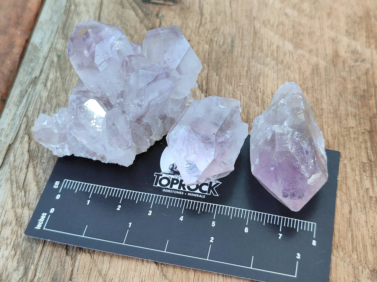 Natural Jacaranda Amethyst Quartz Clusters x 3.52 Kg Lot From Mumbwa, Zambia - Toprock Gemstones and Minerals 