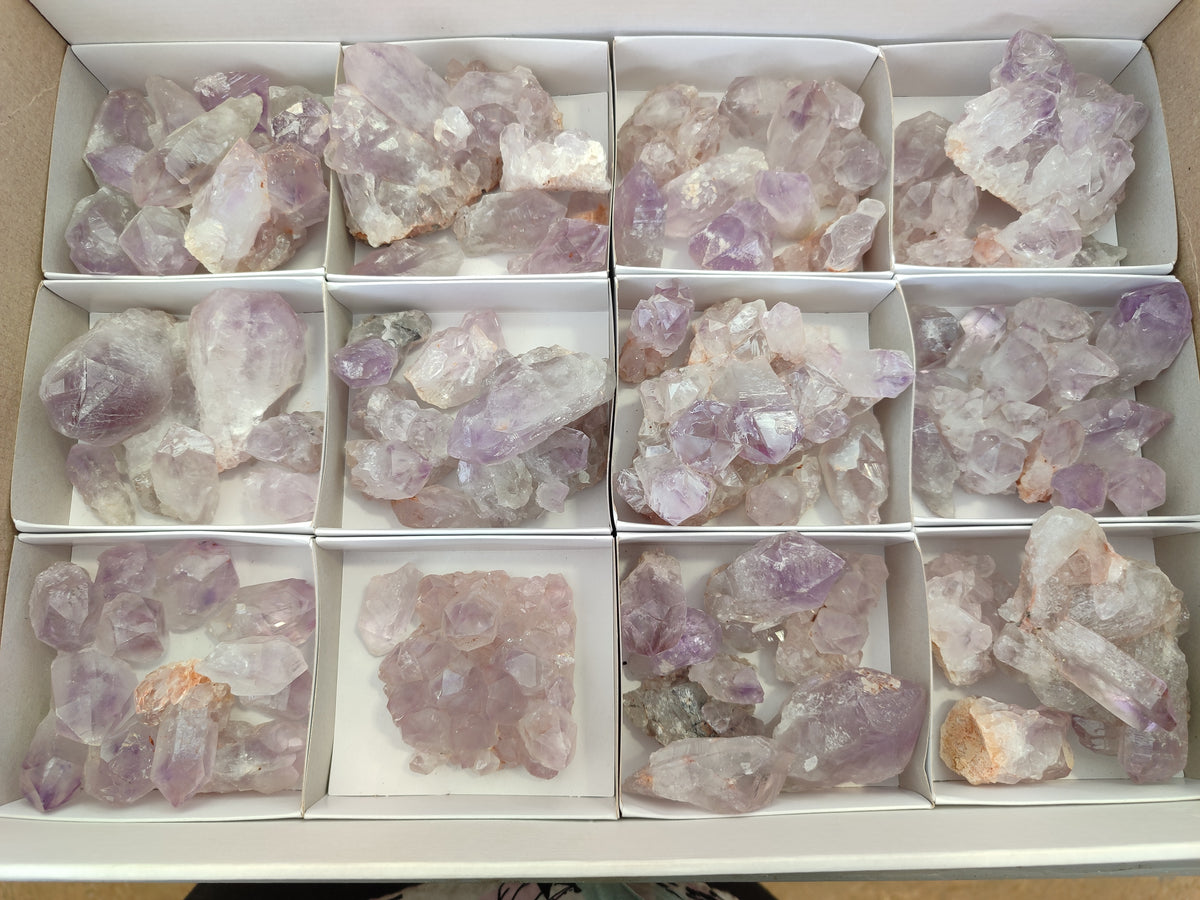 Natural Jacaranda Amethyst Quartz Clusters x 3.52 Kg Lot From Mumbwa, Zambia - Toprock Gemstones and Minerals 