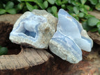 Natural Blue Lace Agate Geode Specimens x 12 From Nsanje, Malawi - Toprock Gemstones and Minerals 