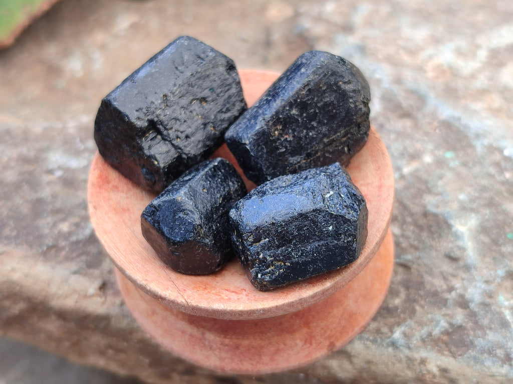Natural Alluvial Schorl Black Tourmaline Crystals x 2 Kg Lot From Zimbabwe - Toprock Gemstones and Minerals 