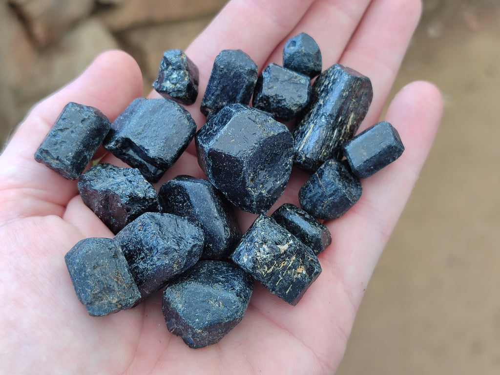 Natural Alluvial Schorl Black Tourmaline Crystals x 2 Kg Lot From Zimbabwe - Toprock Gemstones and Minerals 