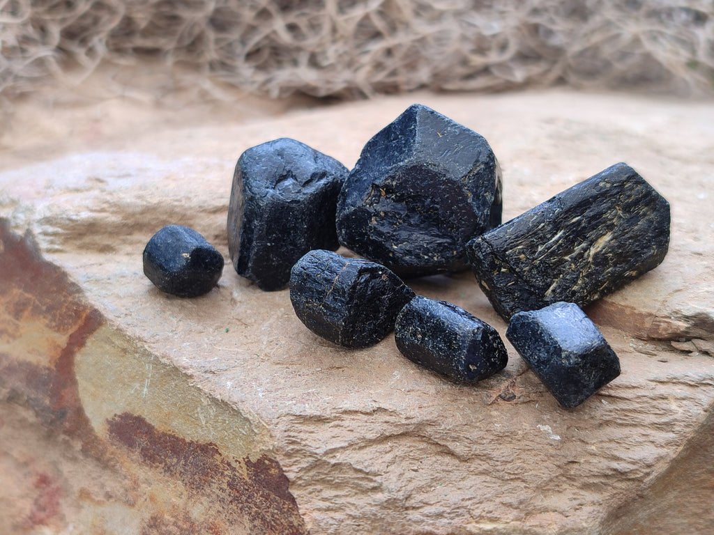 Natural Alluvial Schorl Black Tourmaline Crystals x 2 Kg Lot From Zimbabwe - Toprock Gemstones and Minerals 