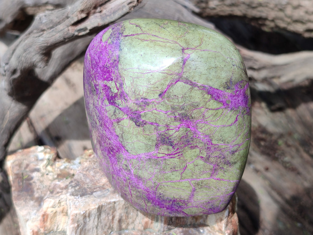 Polished Stichtite Standing Free Forms x 2 From Barberton, South Africa - Toprock Gemstones and Minerals 