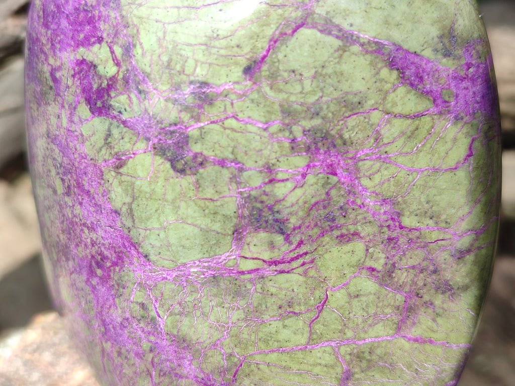 Polished Stichtite Standing Free Forms x 2 From Barberton, South Africa - Toprock Gemstones and Minerals 