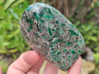 Polished Emerald Mica In Matrix Standing Free Forms x 4 From Mutoko, Zimbabwe - Toprock Gemstones and Minerals 