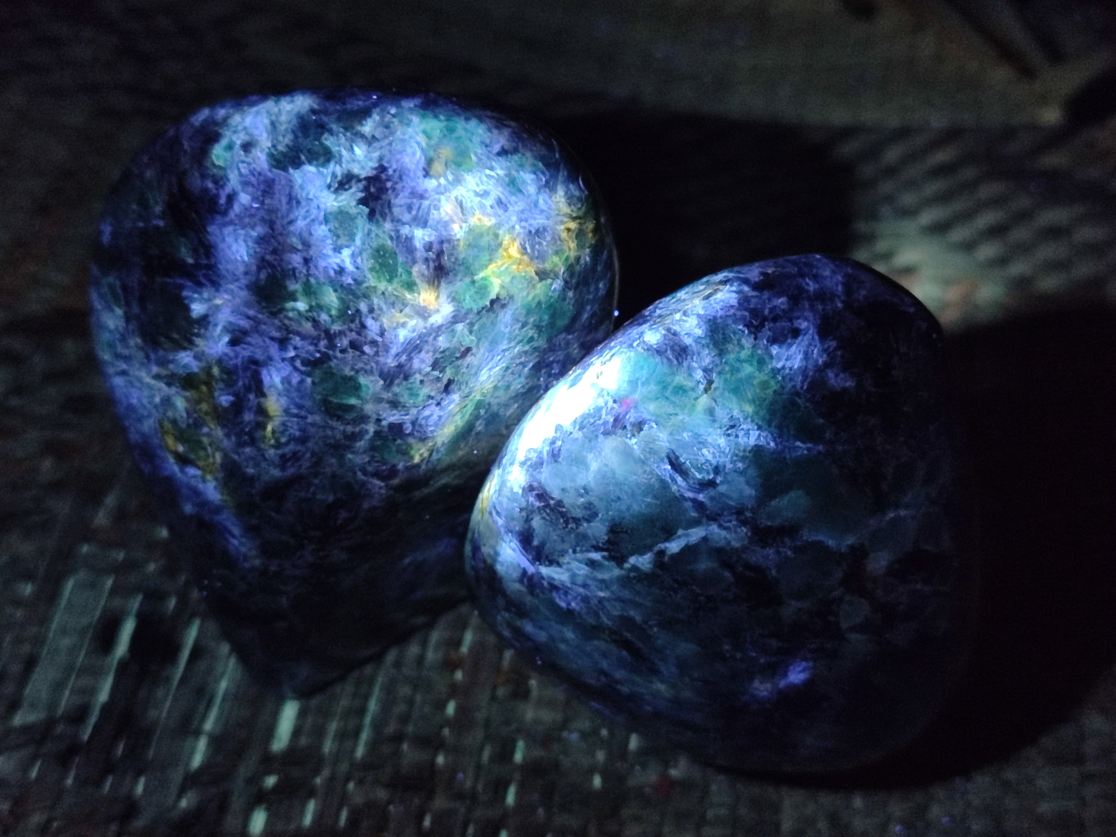 Polished Emerald Mica In Matrix Standing Free Forms x 4 From Mutoko, Zimbabwe - Toprock Gemstones and Minerals 