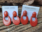 Polished Pair of Red Jasper Go-Go Fashion Earrings - Sold per Pair - From South Africa - Toprock Gemstones and Minerals 