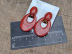 Polished Pair of Red Jasper Go-Go Fashion Earrings - Sold per Pair - From South Africa - Toprock Gemstones and Minerals 