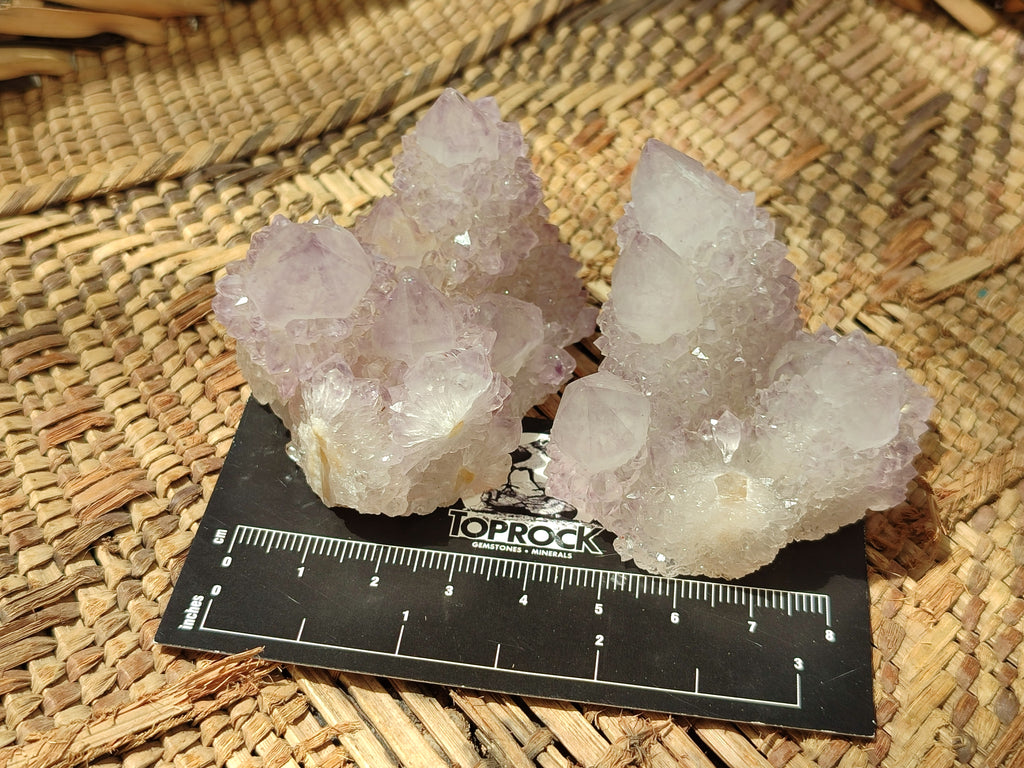 Natural Amethyst Spirit Quartz Clusters x 12 From Boekenhouthoek, South Africa - Toprock Gemstones and Minerals 