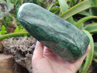 Polished Fuchsite Standing Free Forms x 1 From Madagascar
