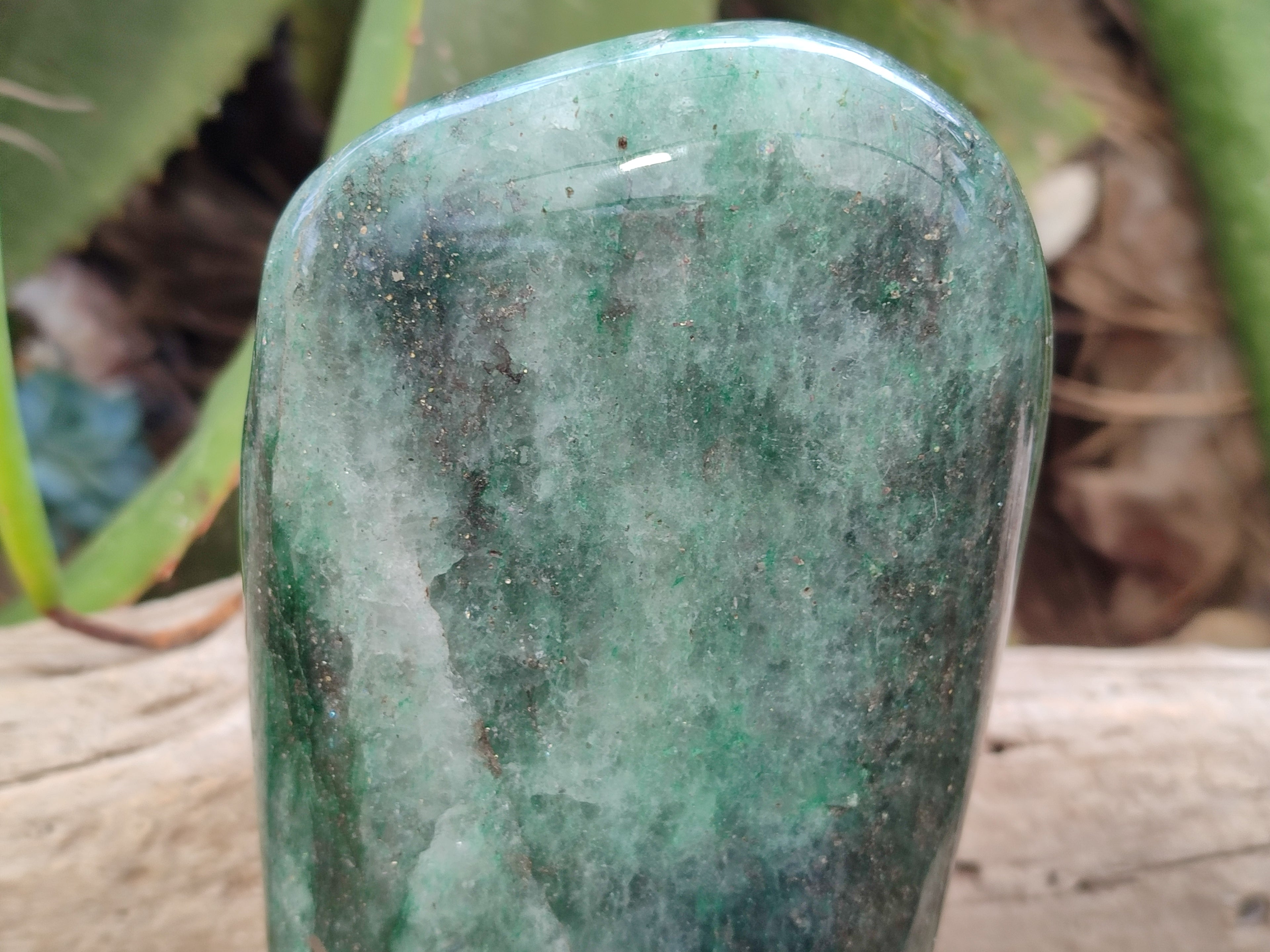 Polished Fuchsite Standing Free Forms x 1 From Madagascar - Toprock Gemstones and Minerals 