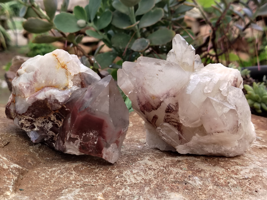 Natural Red Hematoid Quartz Clusters x 5 From Karoi, Zimbabwe - Toprock Gemstones and Minerals 