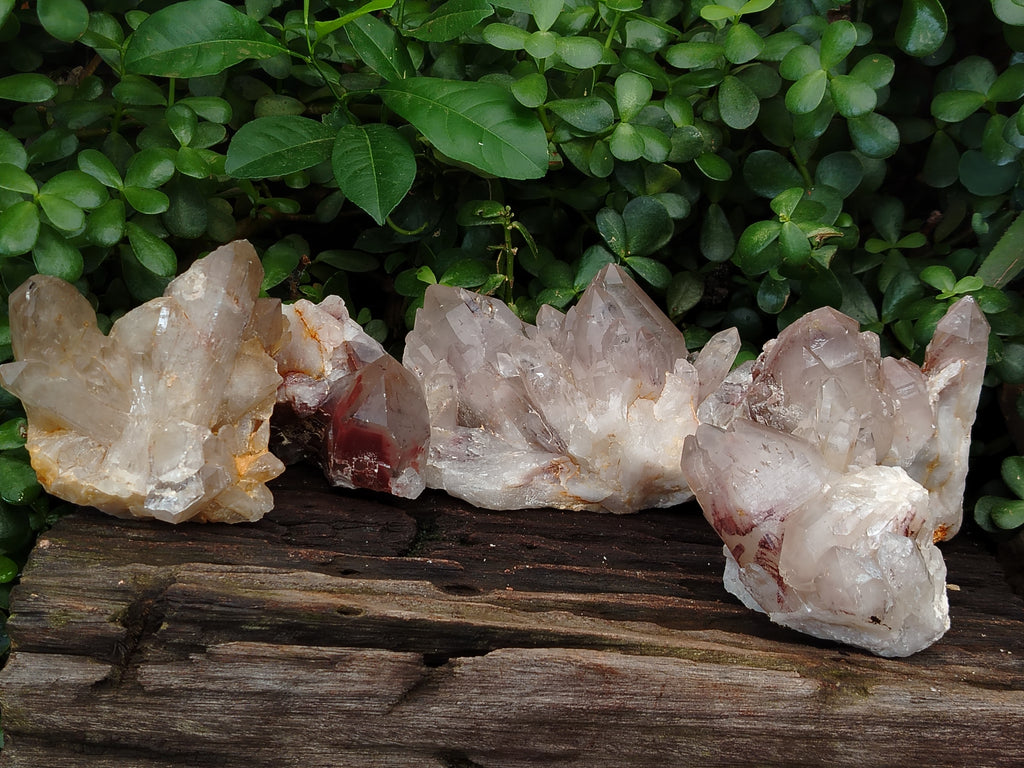 Natural Red Hematoid Quartz Clusters x 5 From Karoi, Zimbabwe - Toprock Gemstones and Minerals 