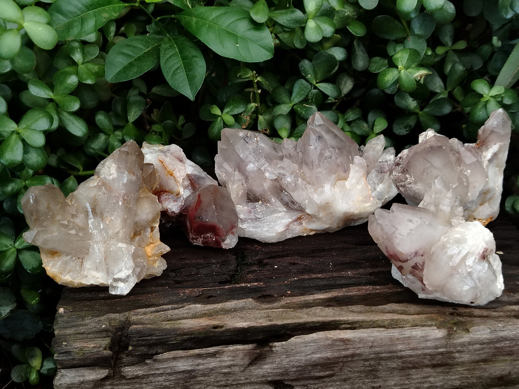Natural Red Hematoid Quartz Clusters x 5 From Karoi, Zimbabwe - Toprock Gemstones and Minerals 