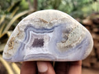 Polished Blue Lace Agate Geodes x 6 From Nsanje, Malawi - Toprock Gemstones and Minerals 
