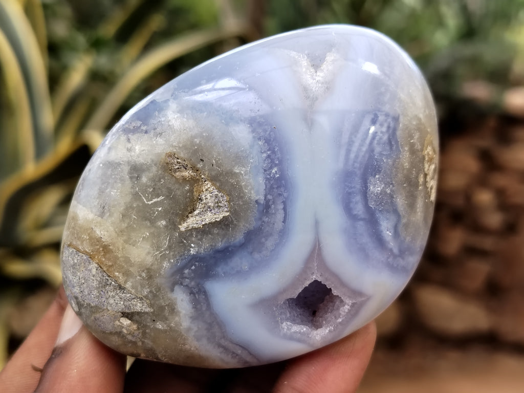 Polished Blue Lace Agate Geodes x 6 From Nsanje, Malawi - Toprock Gemstones and Minerals 