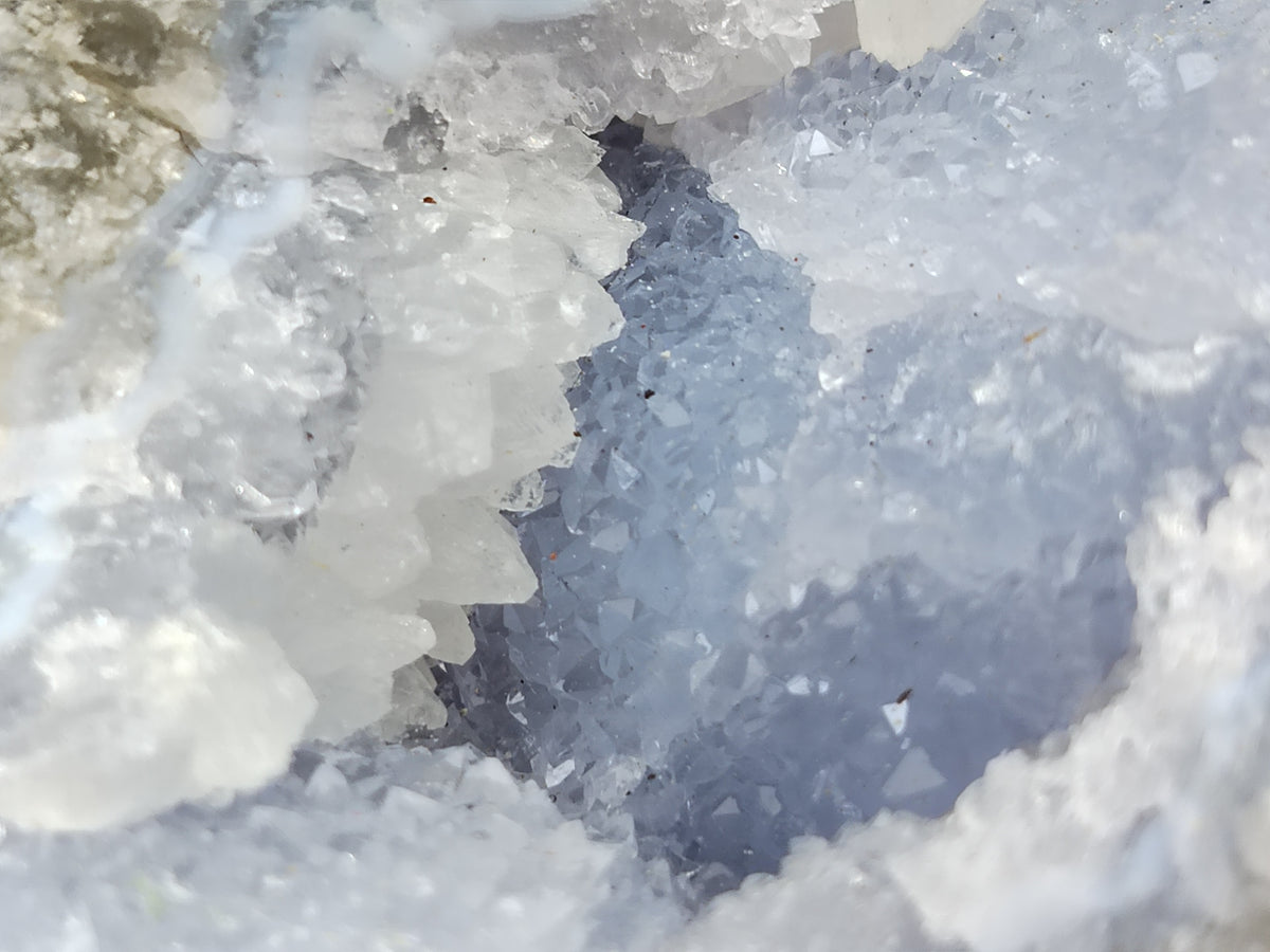 Natural Blue Lace Agate Geode Specimens x 6 From Nsanje, Malawi - Toprock Gemstones and Minerals 