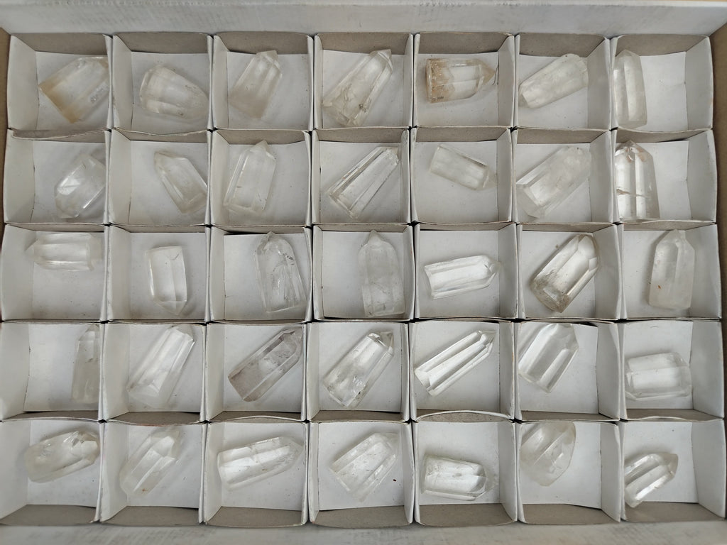 Polished Clear Quartz Crystals x 35 From Madagascar - Toprock Gemstones and Minerals 