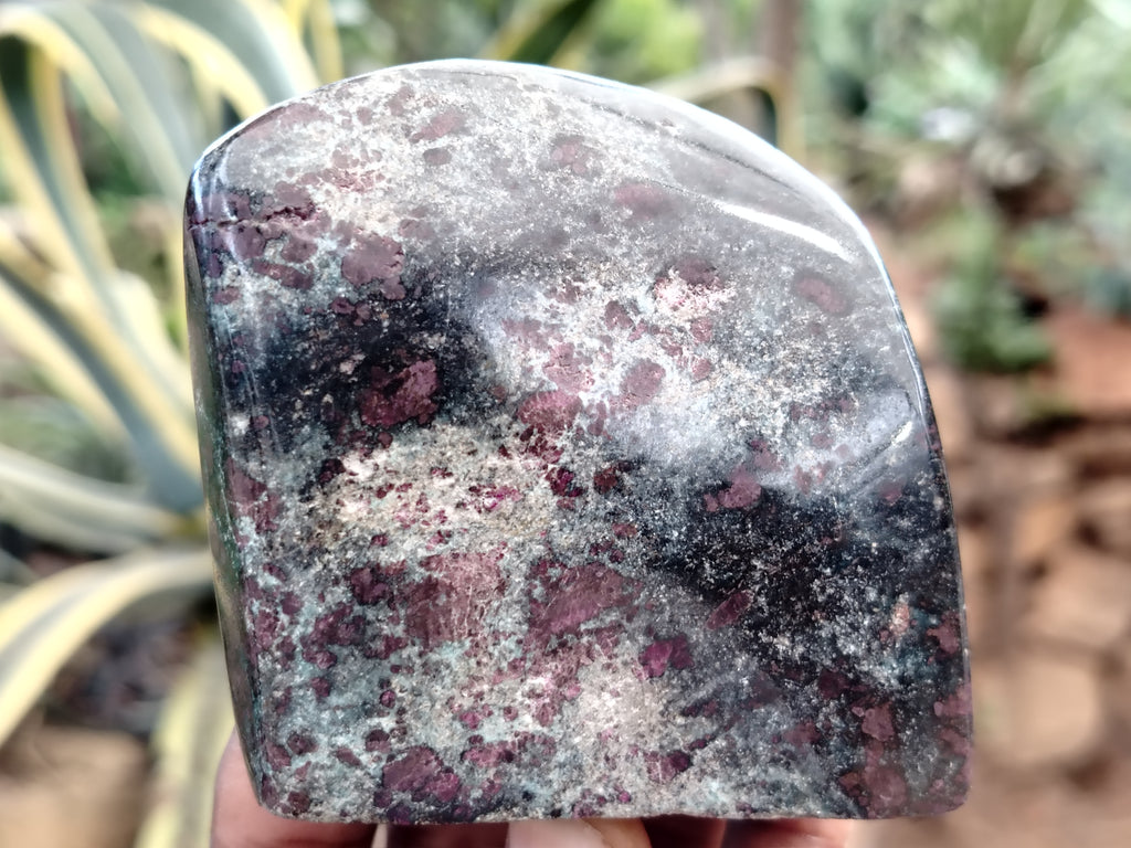 Polished Ruby Corundum In Chrome Verdite Standing Free Forms x 3 From Zimbabwe - Toprock Gemstones and Minerals 