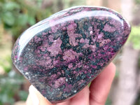 Polished Ruby Corundum In Chrome Verdite Standing Free Forms x 3 From Zimbabwe - Toprock Gemstones and Minerals 