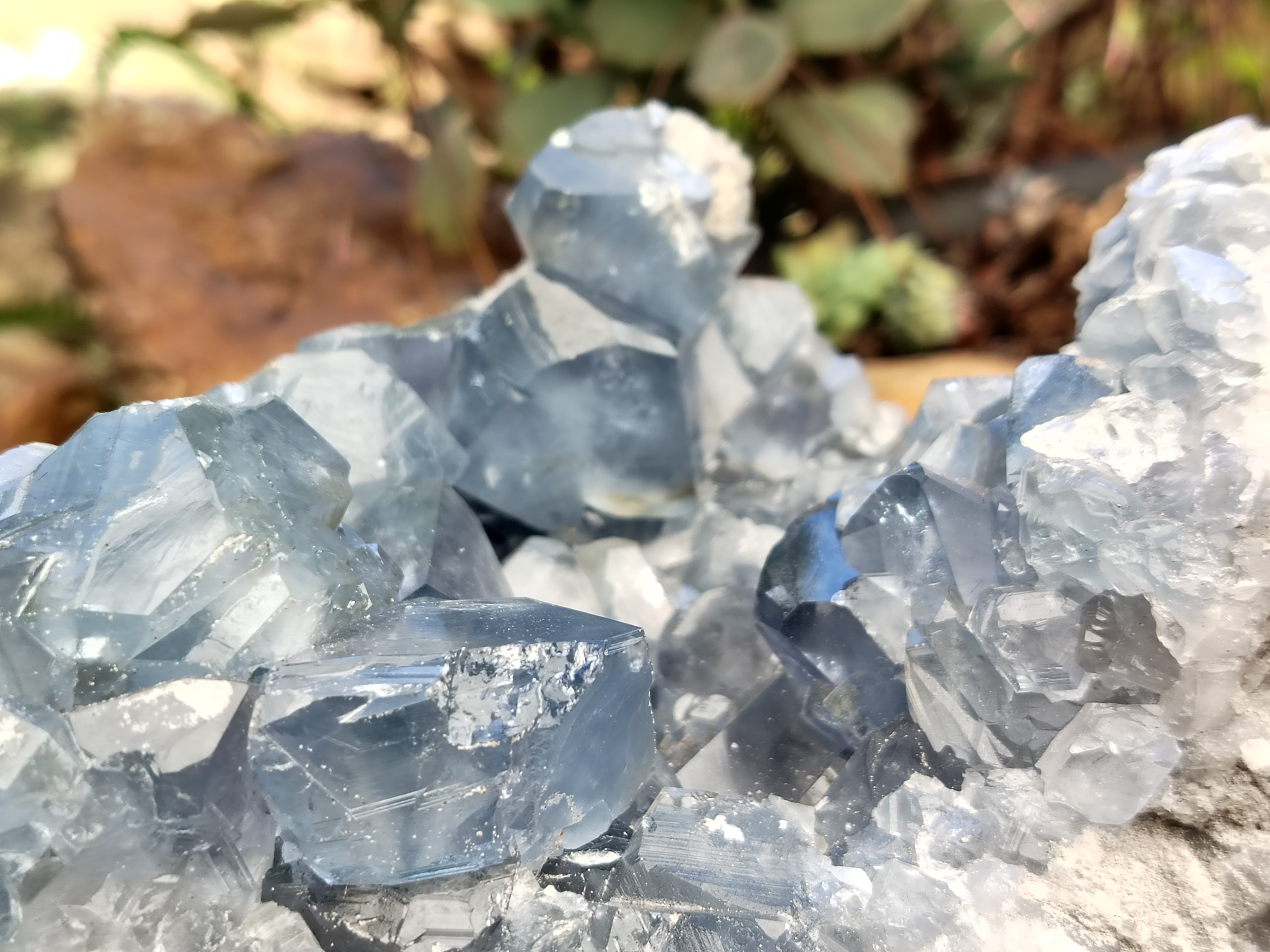 Natural Celestite Geode Specimens x 1 From Sakoany, Madagascar - Toprock Gemstones and Minerals 