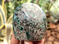 Polished Emerald Mica In Matrix Standing Free Forms x 4 From Mutoko, Zimbabwe - Toprock Gemstones and Minerals 