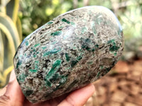 Polished Emerald Mica In Matrix Standing Free Forms x 4 From Mutoko, Zimbabwe - Toprock Gemstones and Minerals 