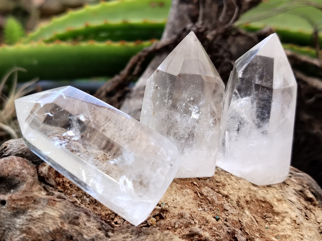 Polished Clear Quartz Crystals x 20 From Madagascar - Toprock Gemstones and Minerals 