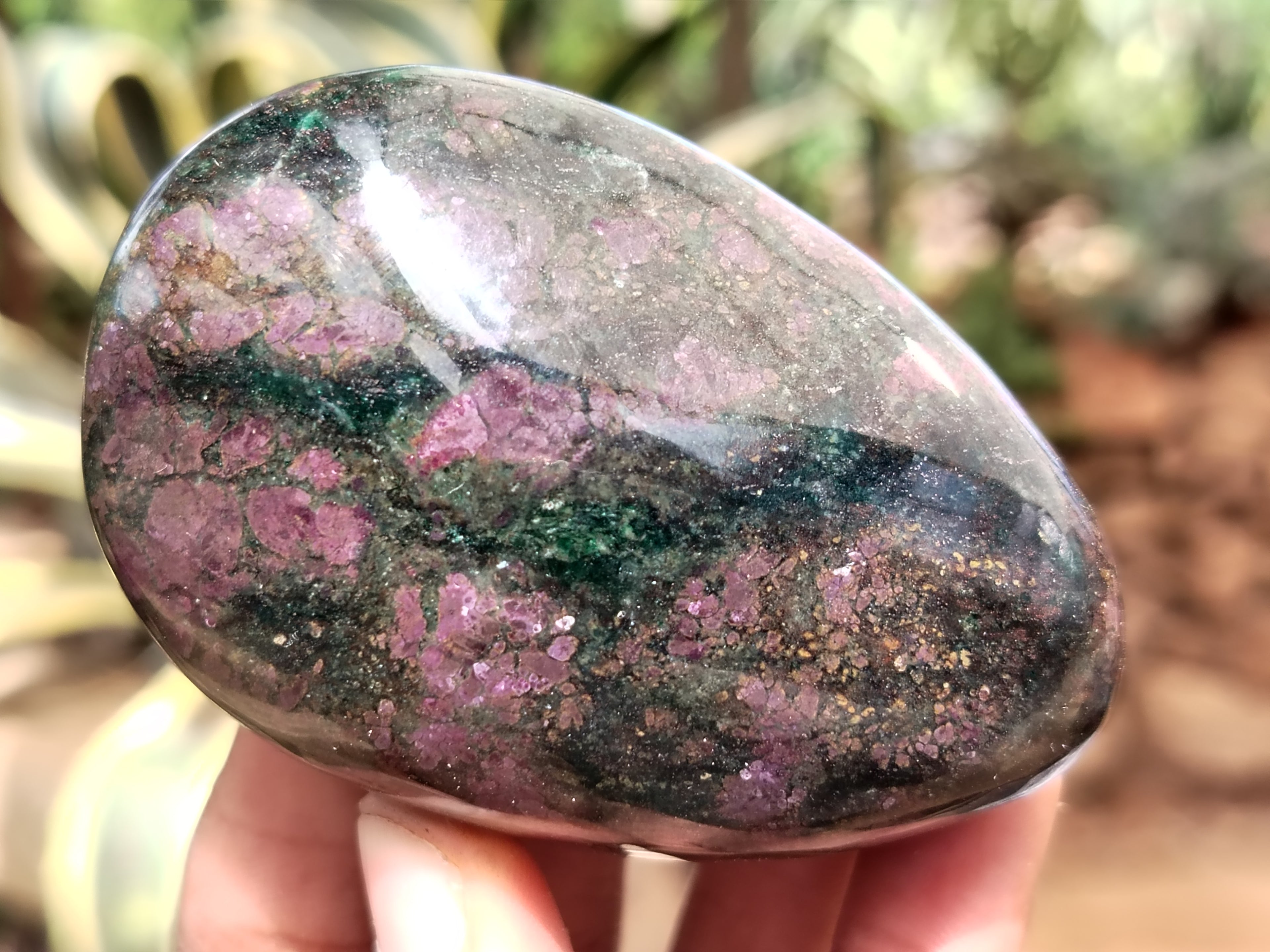 Polished Ruby Corundum In Chrome Verdite Free Forms x 6 From Zimbabwe - Toprock Gemstones and Minerals 