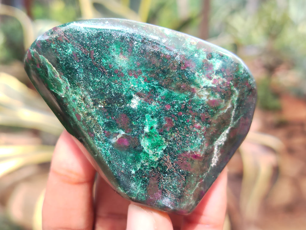 Polished Ruby Corundum In Chrome Verdite Free Forms x 6 From Zimbabwe - Toprock Gemstones and Minerals 
