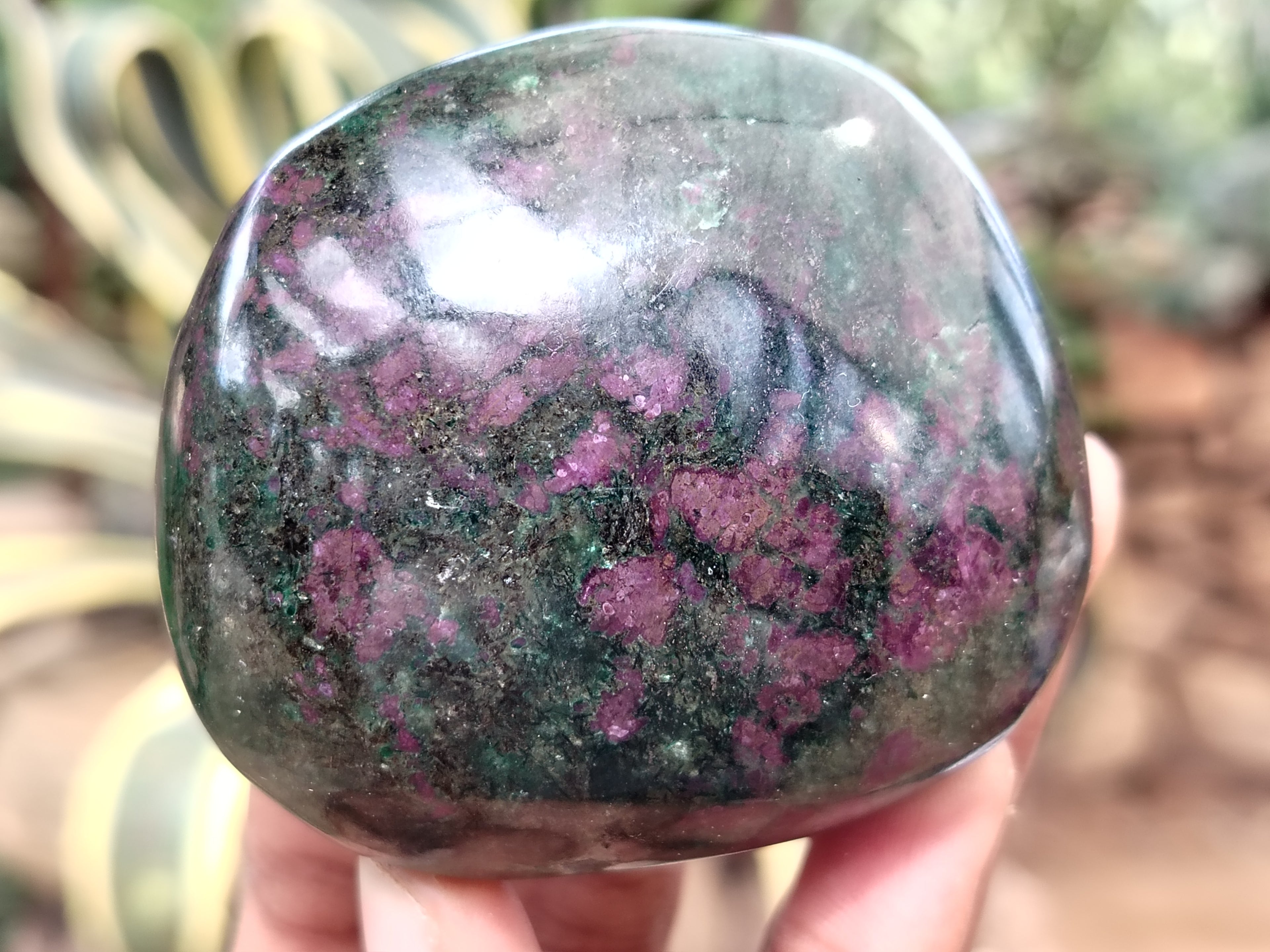 Polished Ruby Corundum In Chrome Verdite Free Forms x 6 From Zimbabwe - Toprock Gemstones and Minerals 