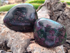 Polished Ruby Corundum In Chrome Verdite Free Forms x 6 From Zimbabwe - Toprock Gemstones and Minerals 