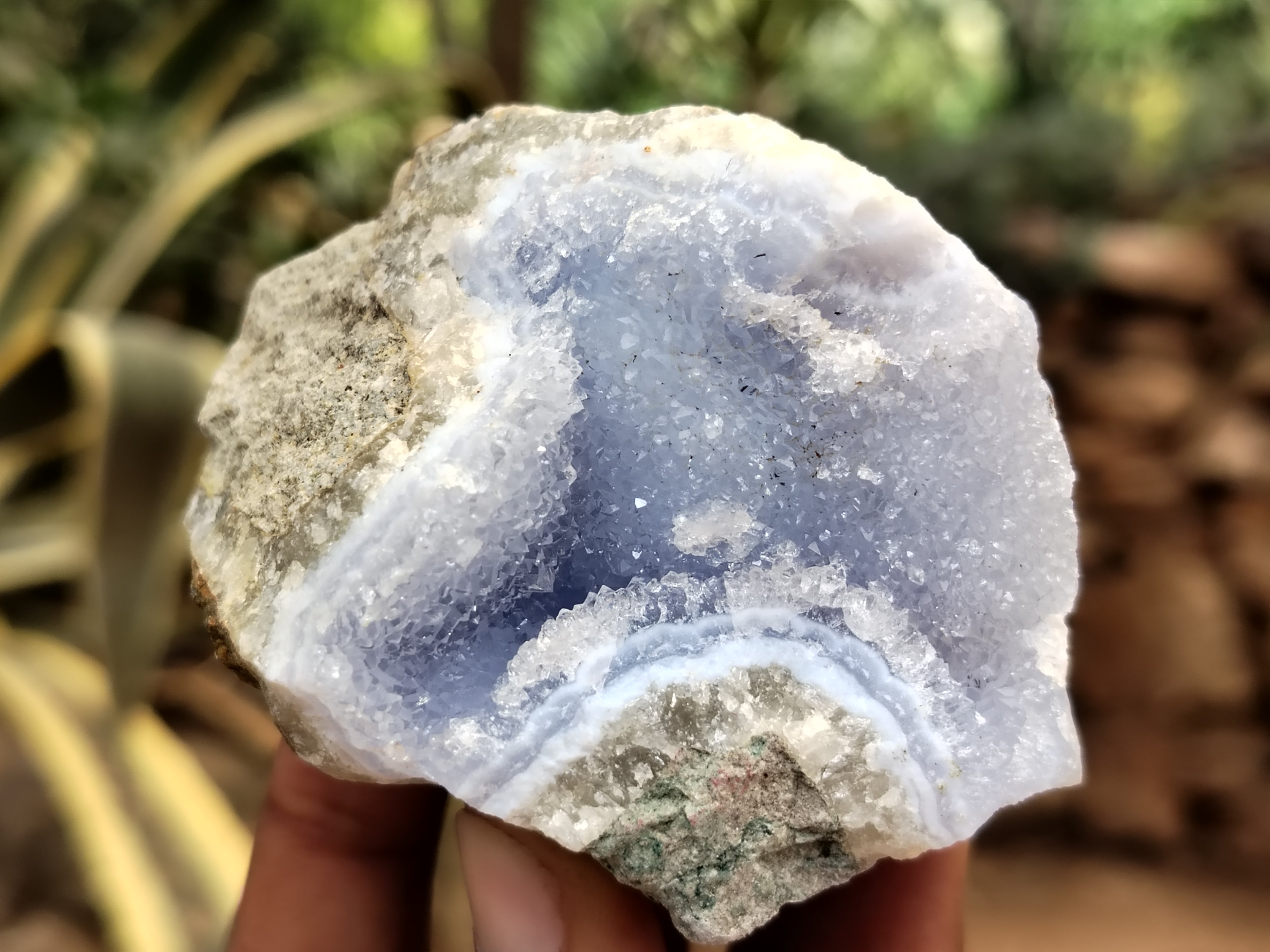 Natural Blue Lace Agate Geode Specimens x 12 From Nsanje, Malawi - Toprock Gemstones and Minerals 