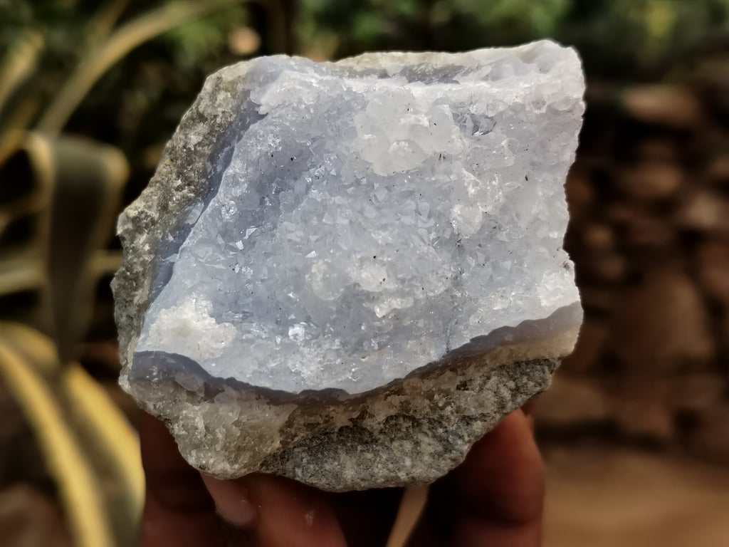 Natural Blue Lace Agate Geode Specimens x 12 From Nsanje, Malawi - Toprock Gemstones and Minerals 