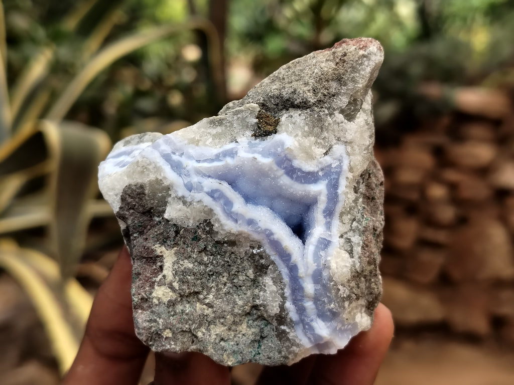 Natural Blue Lace Agate Geode Specimens x 12 From Nsanje, Malawi - Toprock Gemstones and Minerals 