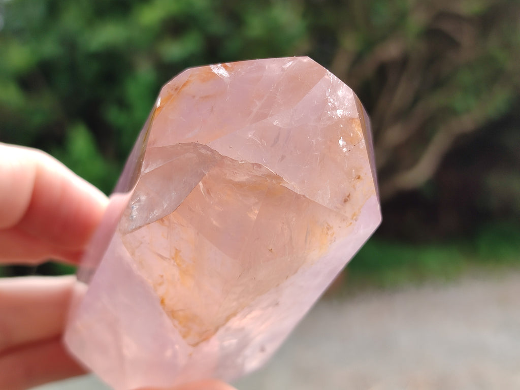 Polished Double Terminated Rose Quartz Points x 6 From Ambatondrazaka, Madagascar - Toprock Gemstones and Minerals 